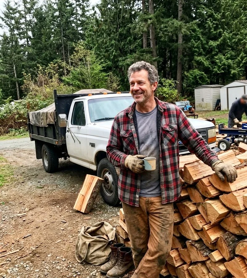 Robbie, owner and operator of Saanich Firewood